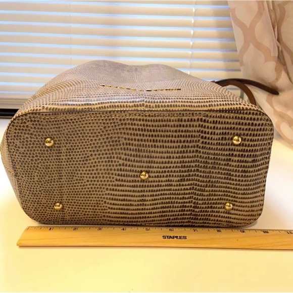 Dooney & Bourke Barlow Taupe Bucket Bag Tote - Picture 7 of 14